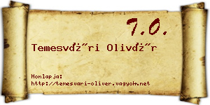 Temesvári Olivér névjegykártya