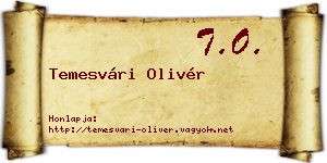 Temesvári Olivér névjegykártya