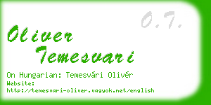 oliver temesvari business card